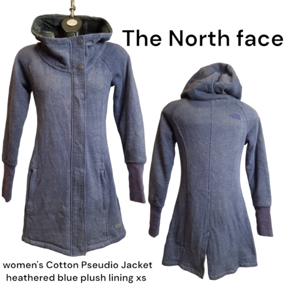 The North Face vintage Women's Cotton Pseudio hooded winter trench coat rare xs